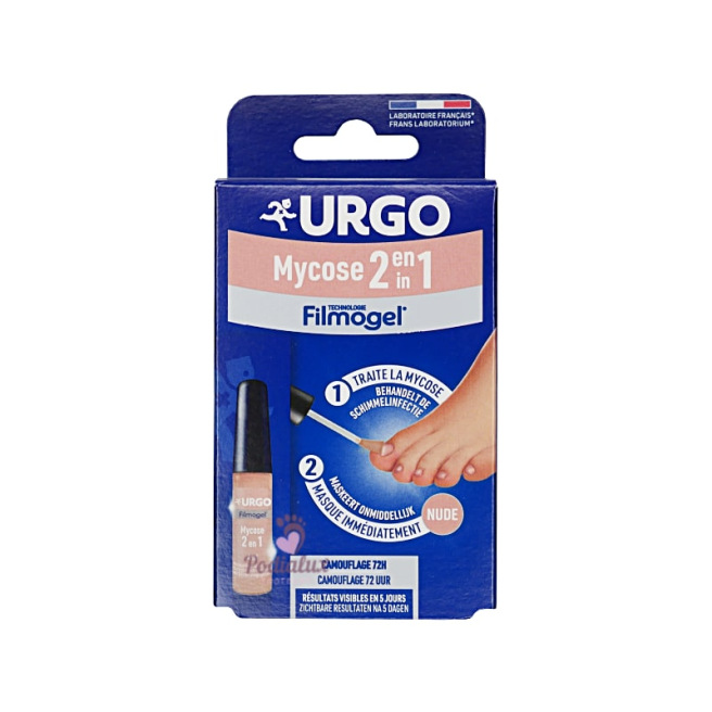 Vernis 2 en 1 traitant la mycose des ongles couleur nude Urgo