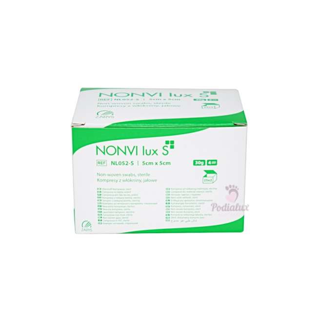 Compresses non tissé et stérile 4 plis Nonvi Lux S Paquet de 25 pièces 5x5cm