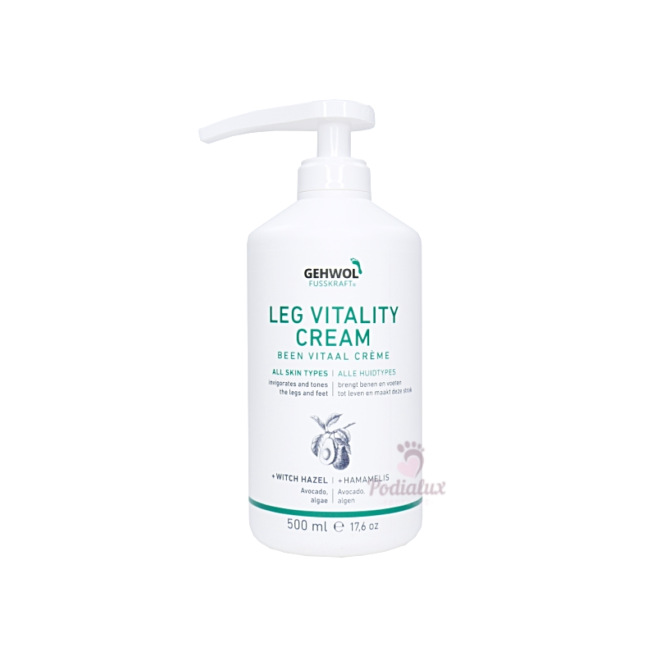 Baume vitalisant pour jambes et pieds Fusskraft vitalité des jambes Gehwol 500 ml